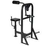 A person performing a forward neck extension exercise on the Upper Body Machines Plate Loaded Neck machine, highlighting the targeted muscle work