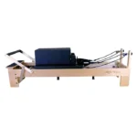 Align Pilates M8 Pro Wood Reformer maple wood reformer machine with luxury upholstery and pro sitting box
