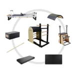 Align Pilates One To One Studio Bundle with A8 Pro reformer and wood ladder barrel