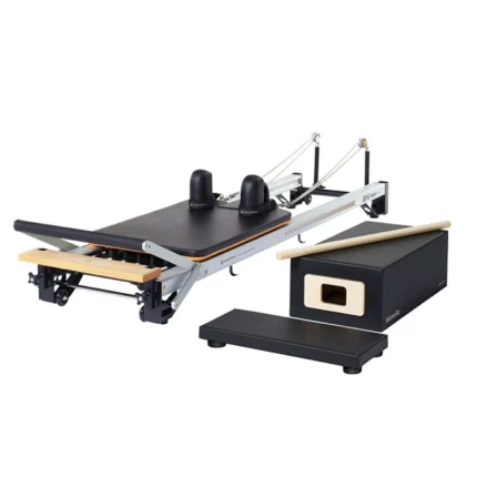 At Home SPX Reformer Deluxe Bundle with reformer box and metal pole