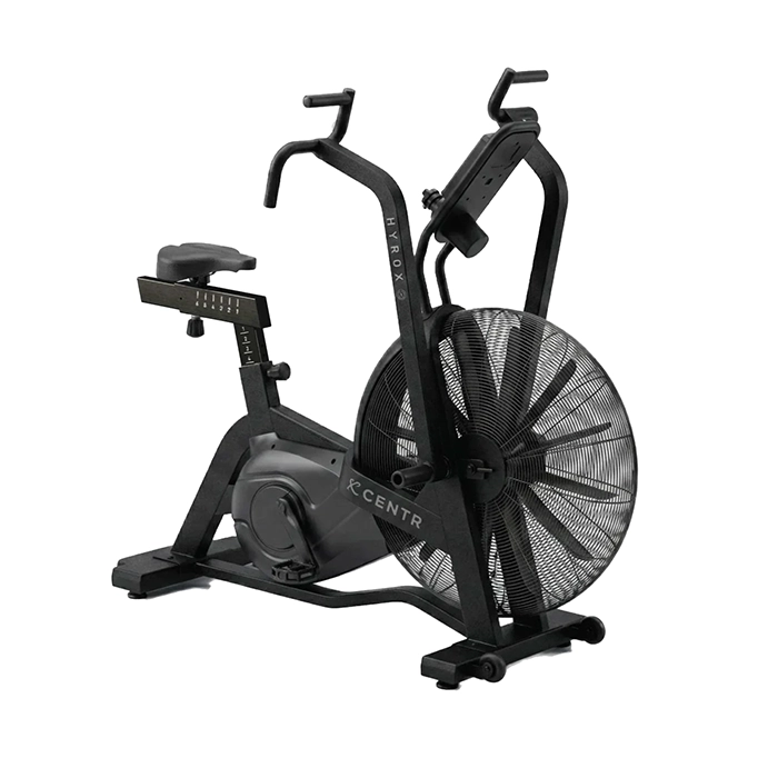 Centr HYROX Air Bike with heavy-duty fan wheel and console display Centr HYROX Air Bike with heavy-duty fan wheel and console display