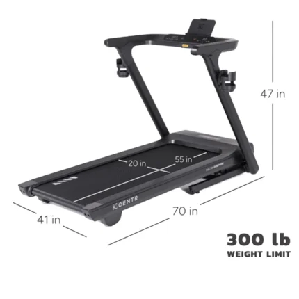 Centr RUNR Treadmill with integrated LED console and tablet holder