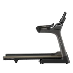 Close-up of the 8.5" XR LCD console on the Matrix TF50 Folding Treadmill 8.5 inch XR, displaying workout data