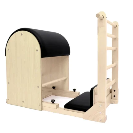 Elina Pilates Elite Wood Ladder Barrel with adjustable wooden base and rungs
