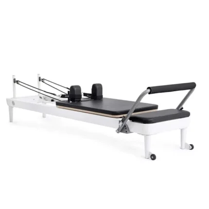 Elina Pilates Nubium Aluminum Reformer Machine in contemporary white aluminum