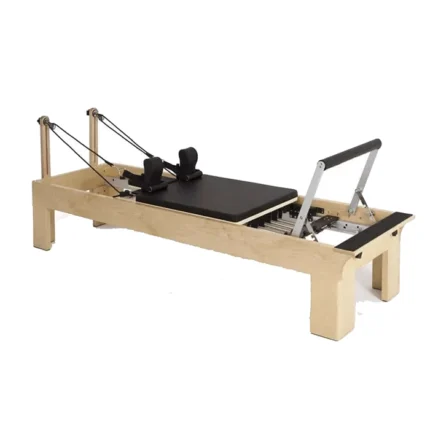 Elina Pilates Physio Wood Reformer Machine in rock maple with springs