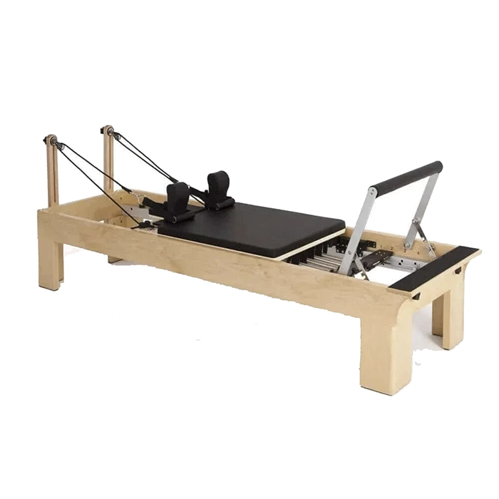 Elina Pilates Physio Wood Reformer Machine in rock maple with springs Elina Pilates Physio Wood Reformer Machine in rock maple with springs