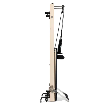 Elina Pilates Vertical Home Reformer for Home in light-toned American maple wood