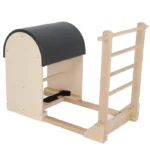 Elina Pilates Wooden Base Ladder Barrel with a Wooden Base and steel rungs