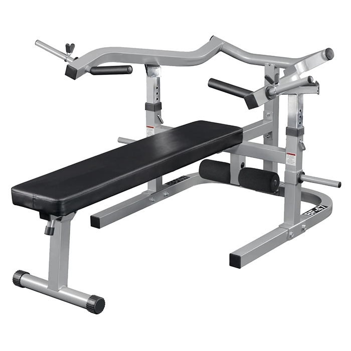 Flat Incline Bench Press Machine with independent converging arms in a home gym Flat Incline Bench Press Machine with independent converging arms in a home gym