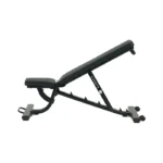 Front view of the Centr Flat Incline Decline Workout Bench set in a flat position