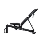 Front view of the Centr Multi Adjustable Workout Bench set in a flat position