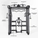 Front view of the Inspire FT2 PRO Smith Functional Trainer in a home gym