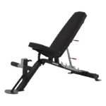 Front view of the Inspire SCS Weight Bench set in a flat position