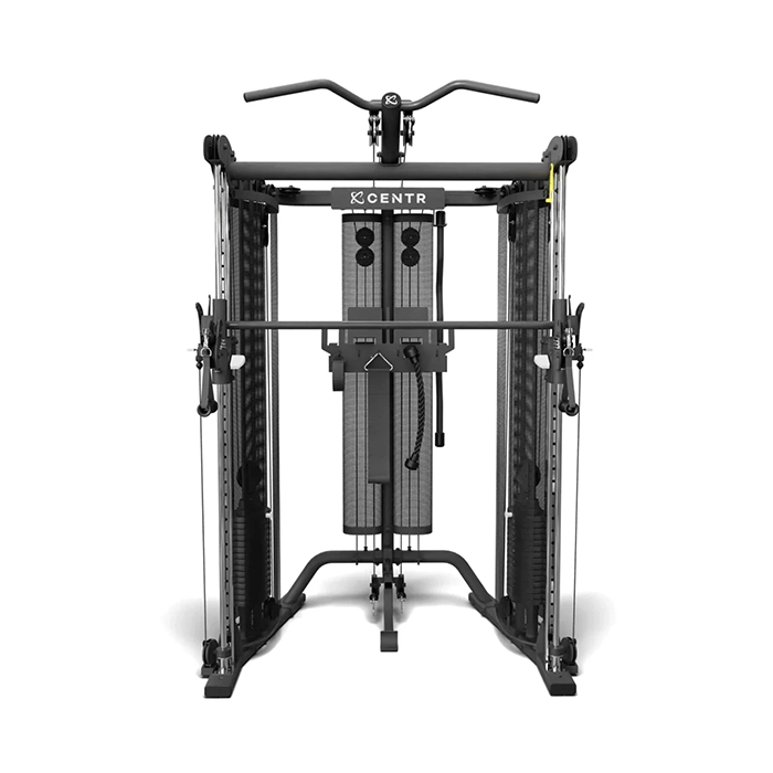Front view of the SF6 Smith Functional Trainer set up in a home gym Front view of the SF6 Smith Functional Trainer set up in a home gym