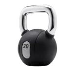 Full Technogym Kettlebell Bundle ranging from 4kg to 40kg on a professional rack
