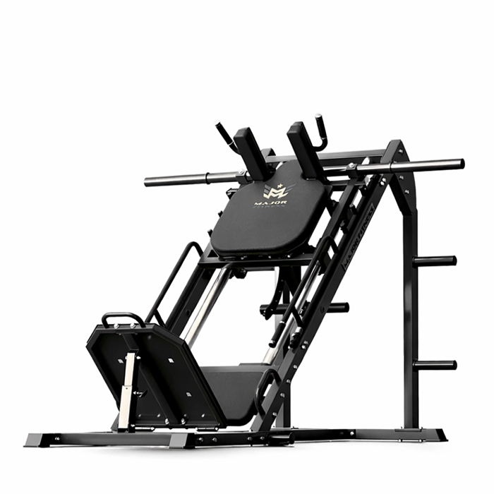 Leg Press Hack Squat Machine AH1 Rack Only in hack squat configuration with high-density pads Leg Press Hack Squat Machine AH1 Rack Only in hack squat configuration with high-density pads