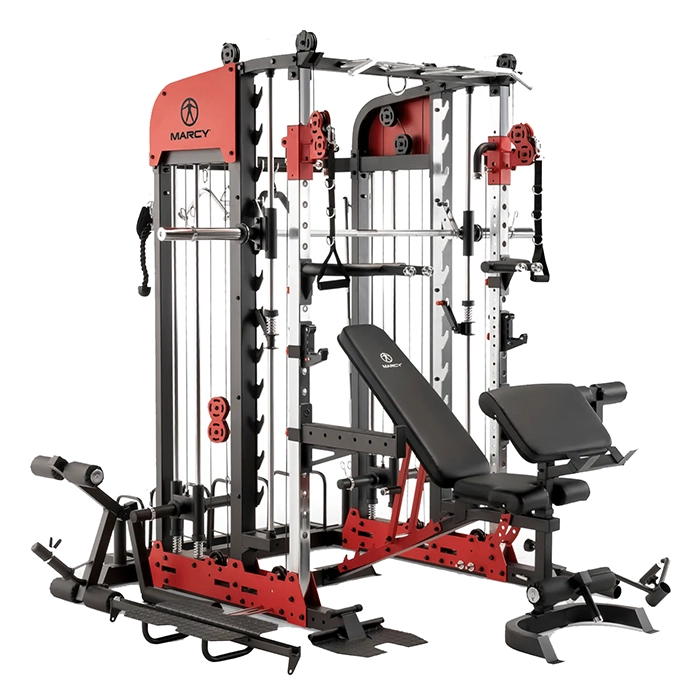 Marcy Pro Deluxe Smith Cage SM-7553 with adjustable cable crossovers and multi-grip pull-up bar Marcy Pro Deluxe Smith Cage SM-7553 with adjustable cable crossovers and multi-grip pull-up bar