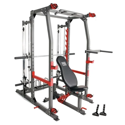 Marcy Pro SM-4903 Smith Machine Home Gym SM-4903 with dual cable crossover and pull-up bar