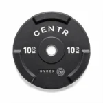 Official HYROX 10kg Edge Bumper Plate with weight markings visible on the edge