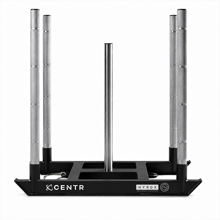 Official HYROX Competition Power Sled with central chrome weight horn Official HYROX Competition Power Sled with central chrome weight horn