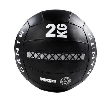 Official HYROX Competition Wall Ball 2 Kg with non-slip vinyl texture and visible weight markings