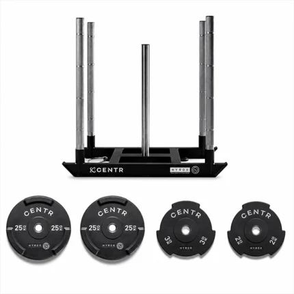 Official HYROX Womens Open Power Sled Open Bundle positioned on gym turf