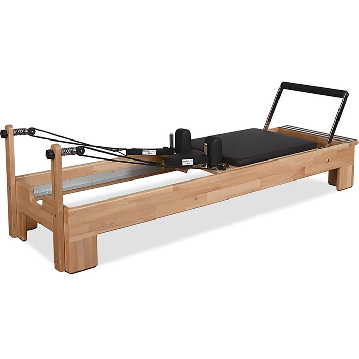 Private Pilates Wood Reformer Machine with solid timber frame and premium upholstery Private Pilates Wood Reformer Machine with solid timber frame and premium upholstery
