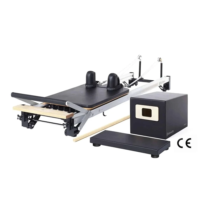 SPX Max Pilates Reformer Tall Box Bundle with tall box and maple roll up pole SPX Max Pilates Reformer Tall Box Bundle with tall box and maple roll up pole