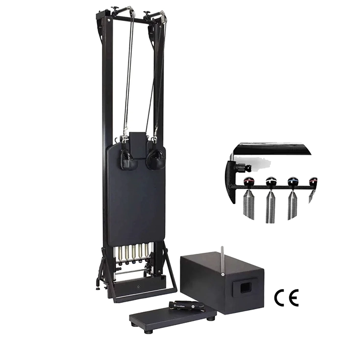 SPX Max Reformer Onyx Bundle Vertical HPGB in sleek black with vertical stand SPX Max Reformer Onyx Bundle Vertical HPGB in sleek black with vertical stand