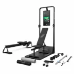 Speediance Gym Monster 2 2S Family Plus smart home gym unfolded with 21.5-inch HD touchscreen