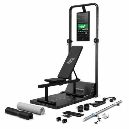 Speediance Gym Monster 2 2S Works Plus smart home gym unfolded with 21.5-inch HD touchscreen