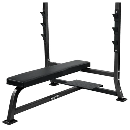 Standard Olympic Flat Bench Press Racks Standard with 12-gauge steel frame and tripod base