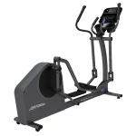 The Life Fitness Elliptical E1 Track Connect 2.0, showcasing its sleek design and advanced console