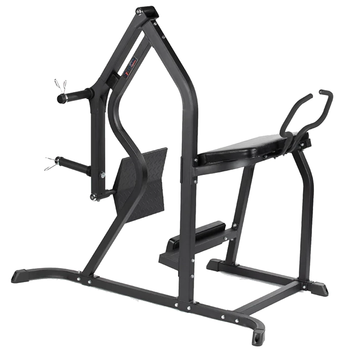 The Lower Body Plate Loaded Kickback Glute machine, showcasing its robust frame and ergonomic pads The Lower Body Plate Loaded Kickback Glute machine, showcasing its robust frame and ergonomic pads