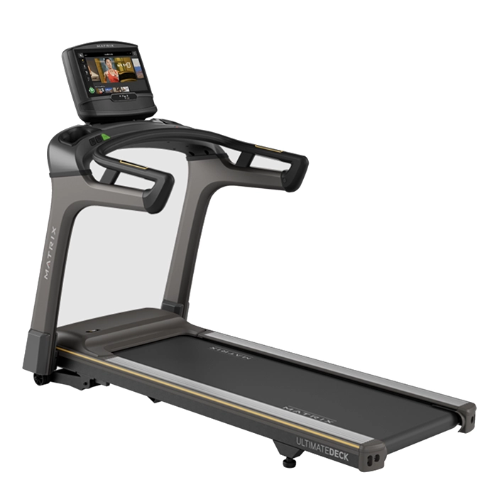 The Matrix T50 Treadmill 16 inch XIR with its large 16-inch XIR touchscreen console, ready for a workout The Matrix T50 Treadmill 16 inch XIR with its large 16-inch XIR touchscreen console, ready for a workout