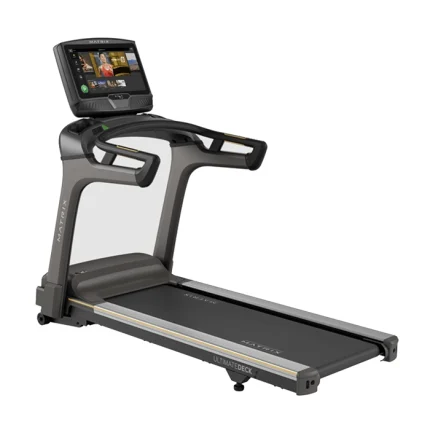 The Matrix T75 Treadmill 22 inch XUR with its large 22-inch XUR touchscreen console, ready for a workout