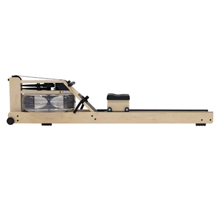 The Rower Maple S4 WaterRower machine, showcasing its solid Maple wood construction and sleek design