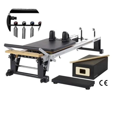 V2 Max Pilates Reformer Bundle with high precision gearbar and reformer box