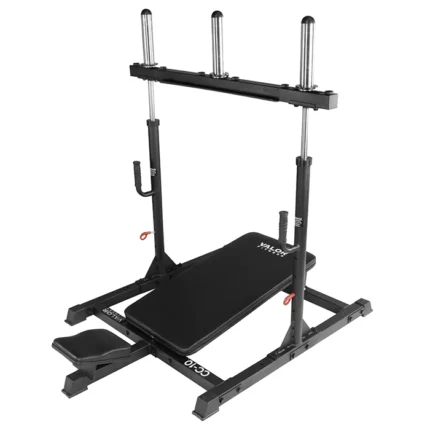 Valor Fitness Vertical Leg Press Machine with solid steel frame and high-density vinyl padding