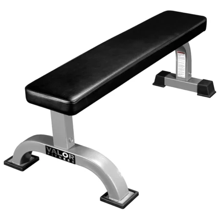 Valor Flat Benches Pro Series with 12-gauge steel frame and arched feet
