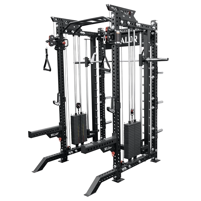 Valor Pro Smith Machine Functional Trainer with dual 200 lb weight stacks and 3x3 steel frame Valor Pro Smith Machine Functional Trainer with dual 200 lb weight stacks and 3x3 steel frame